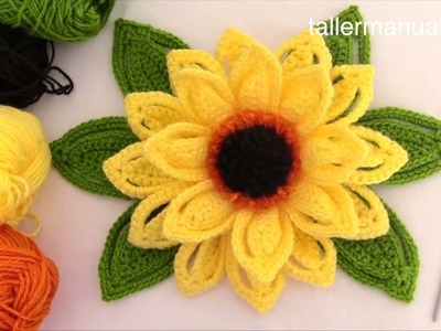 Estas Flores Amarillas te van a traer Buena Suerte a Crochet