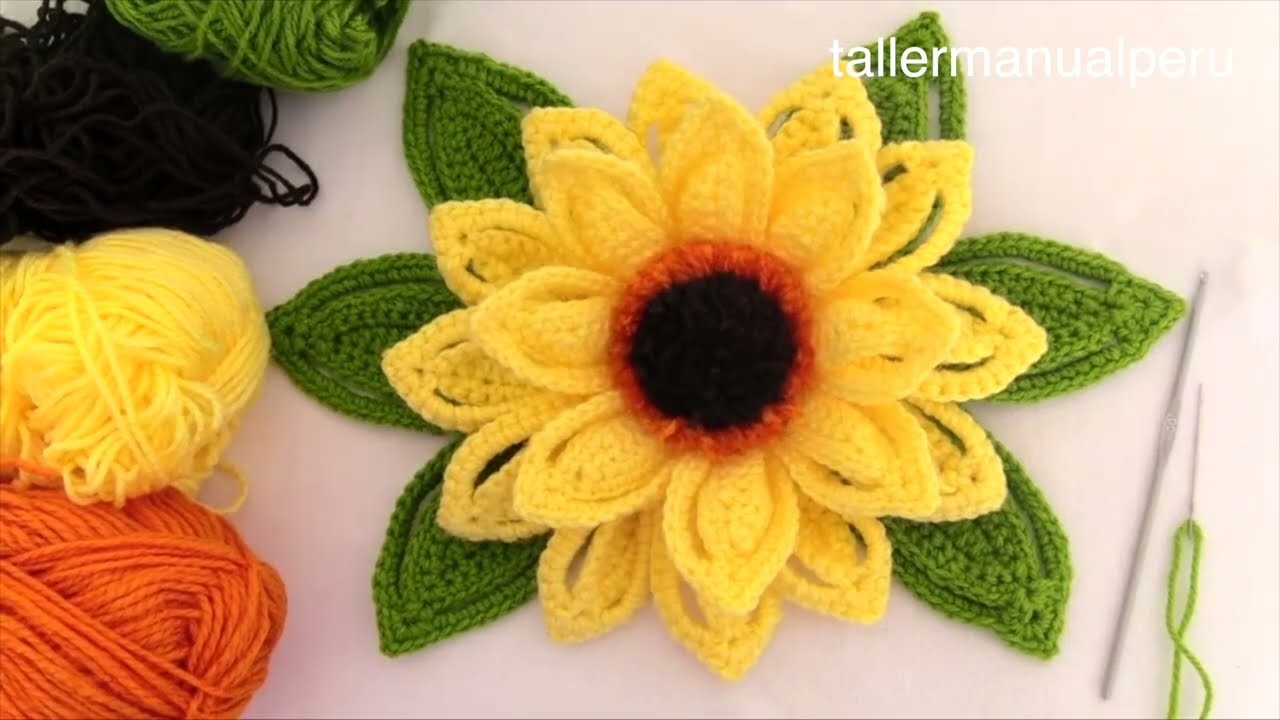 Estas Flores Amarillas te van a traer Buena Suerte a Crochet