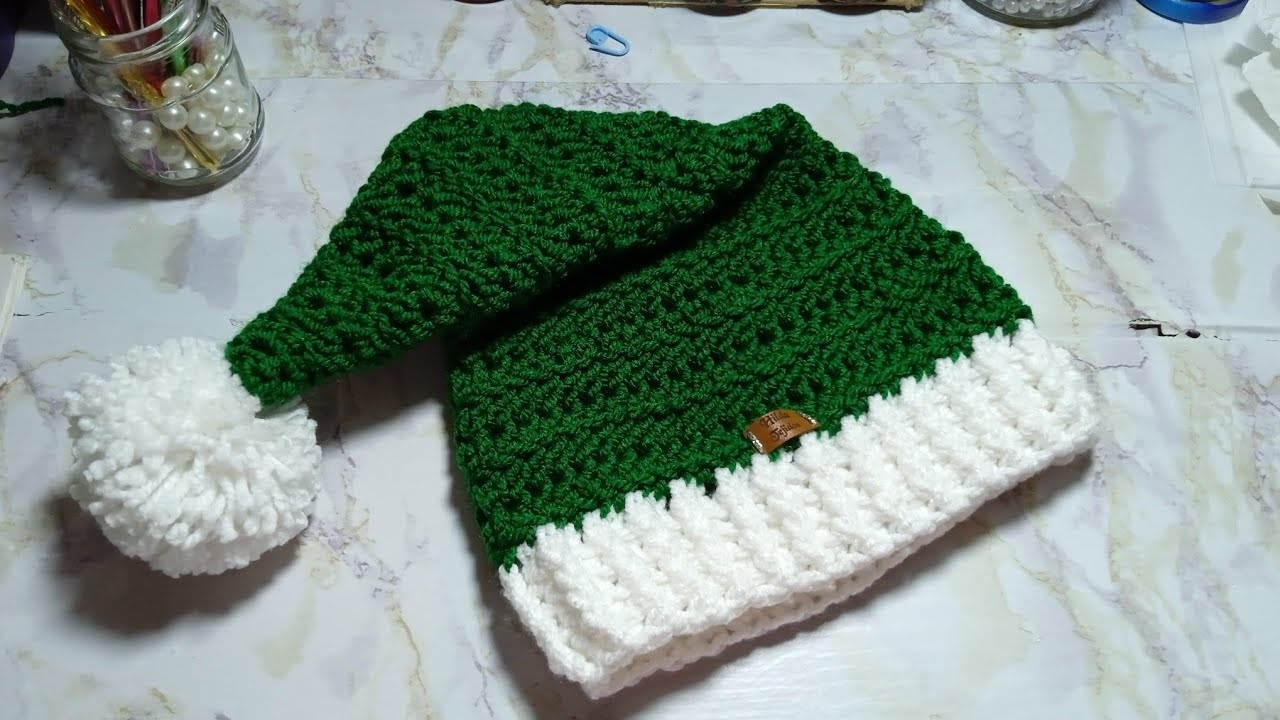 ????#comotejer GORRO NAVIDEÑO a crochet #crochet VERSIÓN DIESTRO (modo espejo)Tejiendo con Hilda Rosa????