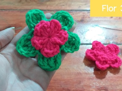 Te enseño a Tejer Flores 3D en Crochet - Paso a Paso