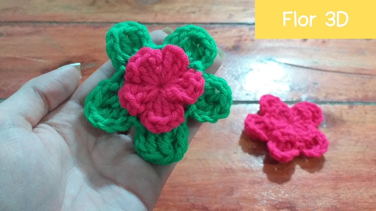 Te enseño a Tejer Flores 3D en Crochet - Paso a Paso