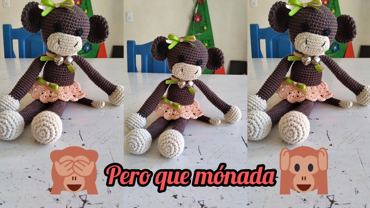 Mono???? amigurumi ????????.tenemos piernas ,brazo,cabeza y cuerpo