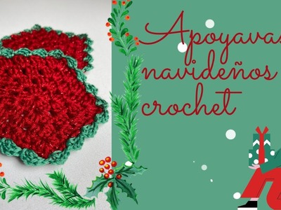 Crochet: apoyavasos navideños en crochet en menos de una hora. Handmade Crochet coaster