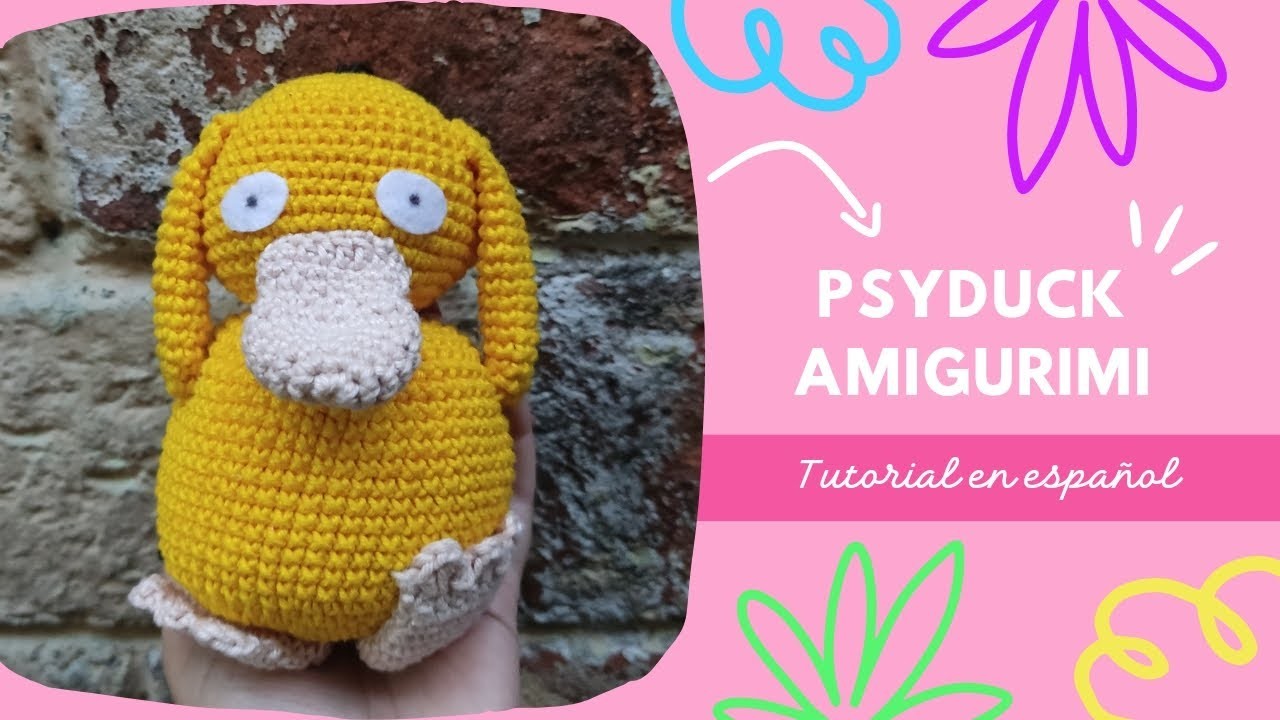 Psyduck amigurumi, paso a paso en español.