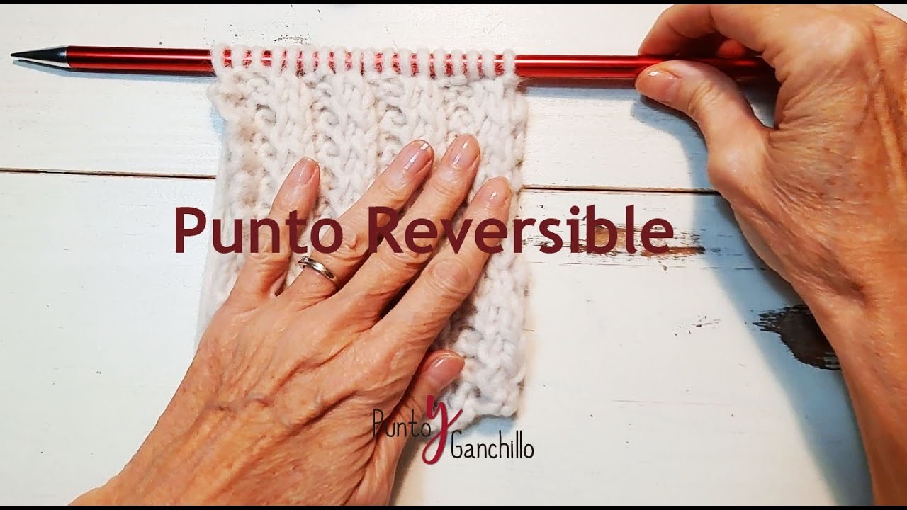 Punto Reversible A Dos Agujas Para Tejer Bufandas