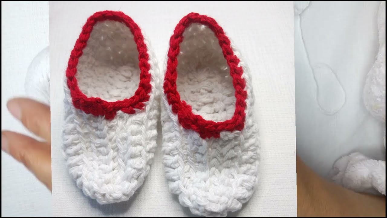 حذاء كروشي للاطفال للمبتدئين  Zapatos de ganchillo para niños para principiantes.