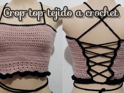 Top strapless tejido a crochet fácil y rápido.