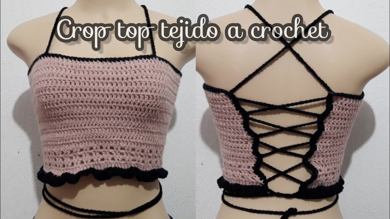 Top strapless tejido a crochet fácil y rápido.