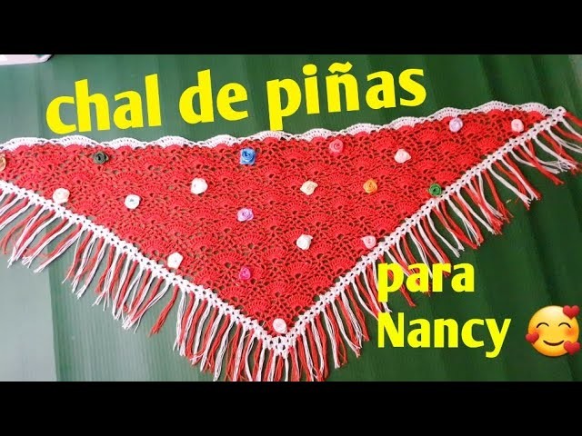 #chal de piñas  para muñeca #nancy precioso modelo y fácil de realizar ????