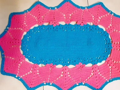 2 parte tapete para baño tejido a crochet paso a paso