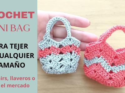 Crochet mini bolso tejido con gancho | Souvenirs | llaveros de crochet o para el mercado