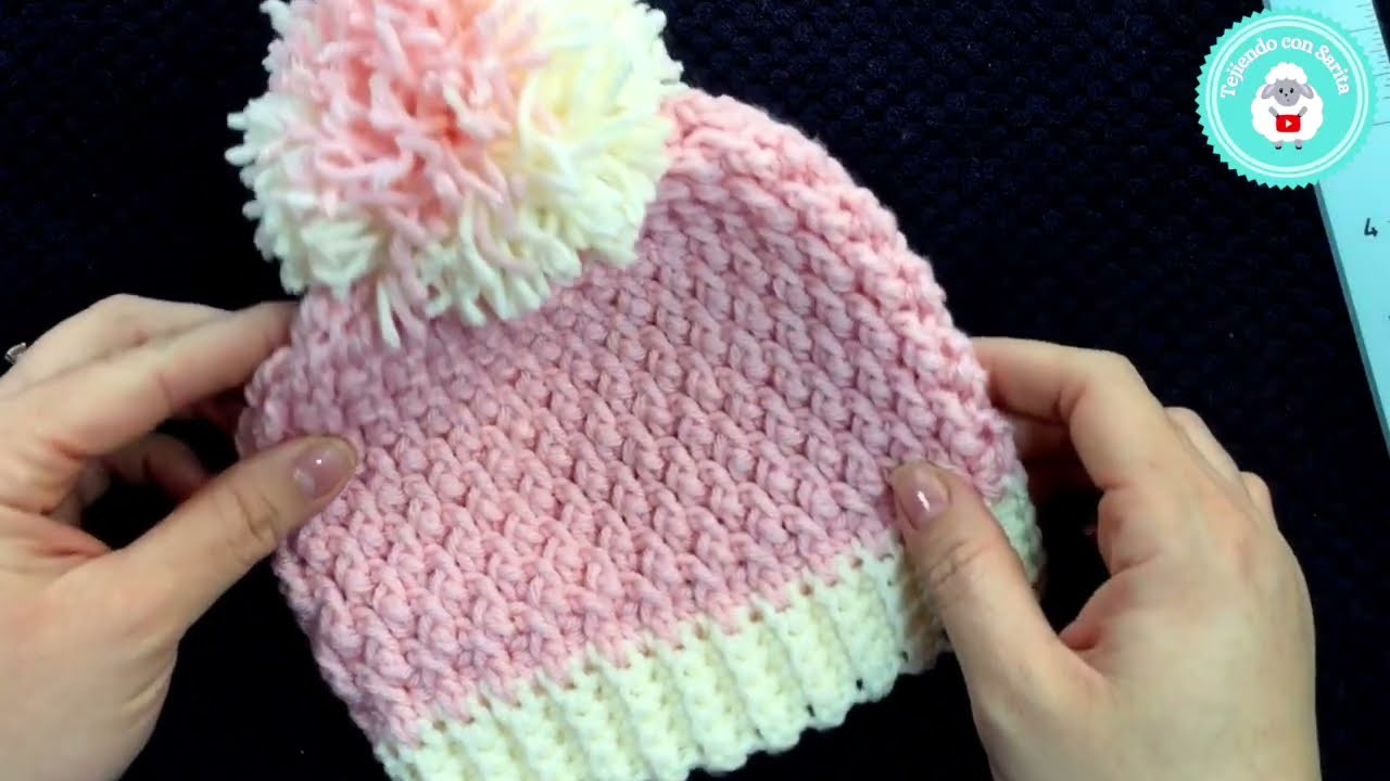 Gorro tejido a crochet paso a paso super fácil CON MEDIDAS PARA CUALQUIER TAMAÑO