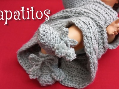 Zapatitos a crochet Niño Dios #roponniñodios