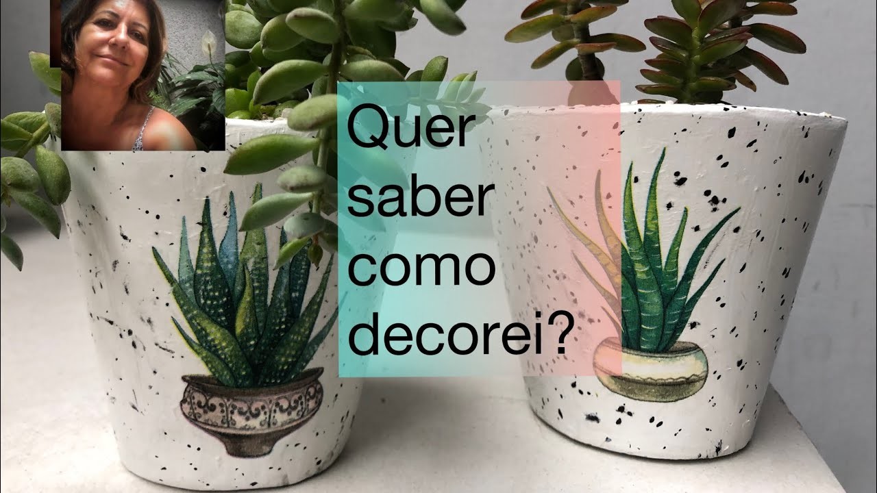 Como decorar vaso usando decoupage