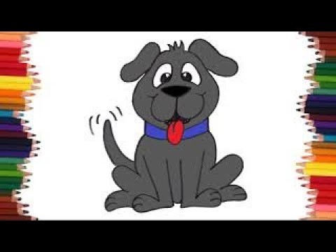 Como dibujar un perro feliz | Cómo dibujar Animales para niños