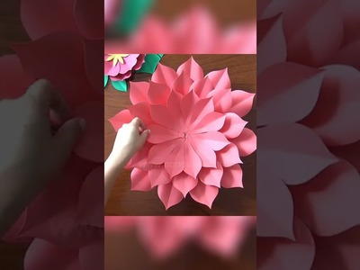 Cómo hacer Flor Gigante de papel Cartulina para decoraciones de fiestas cumpleaños baby showers