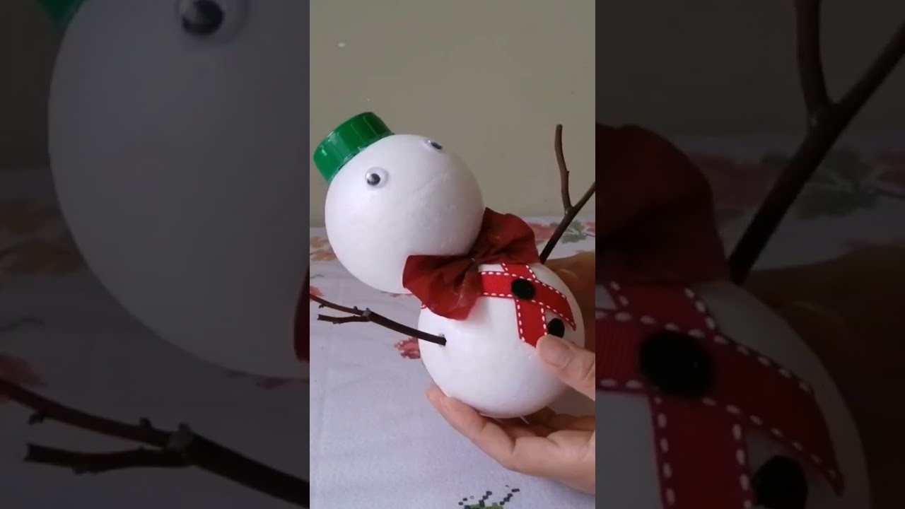 Lindo muñeco de nieve en 3 minutos.