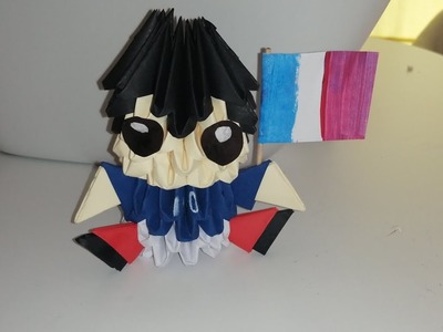 Tutorial jugador de Francia en origami 3d fácil #francia #futbol #origami