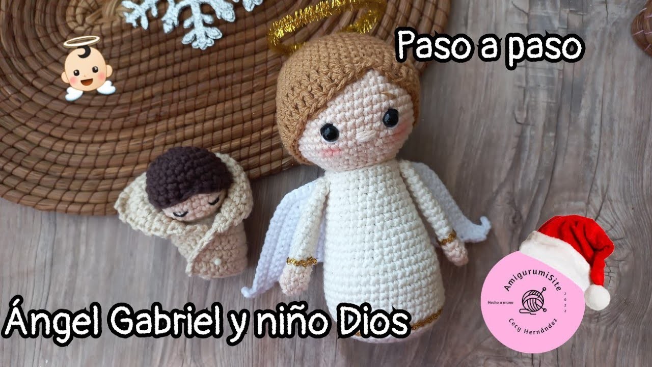 Ángel Gabriel y niño Dios tejido a crochet ????????(Paso a paso)