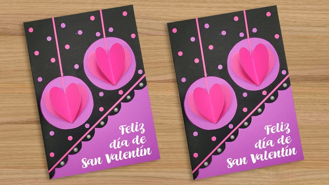 ????Bella tarjeta hecha a mano para San Valentín????Valentine's Day card idea |Handmade card 14 de Febrero