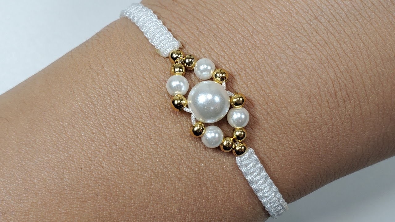 DIY Pulsera con perlas y cuentas fácil ❤️ | Pulseras de Moda✔️