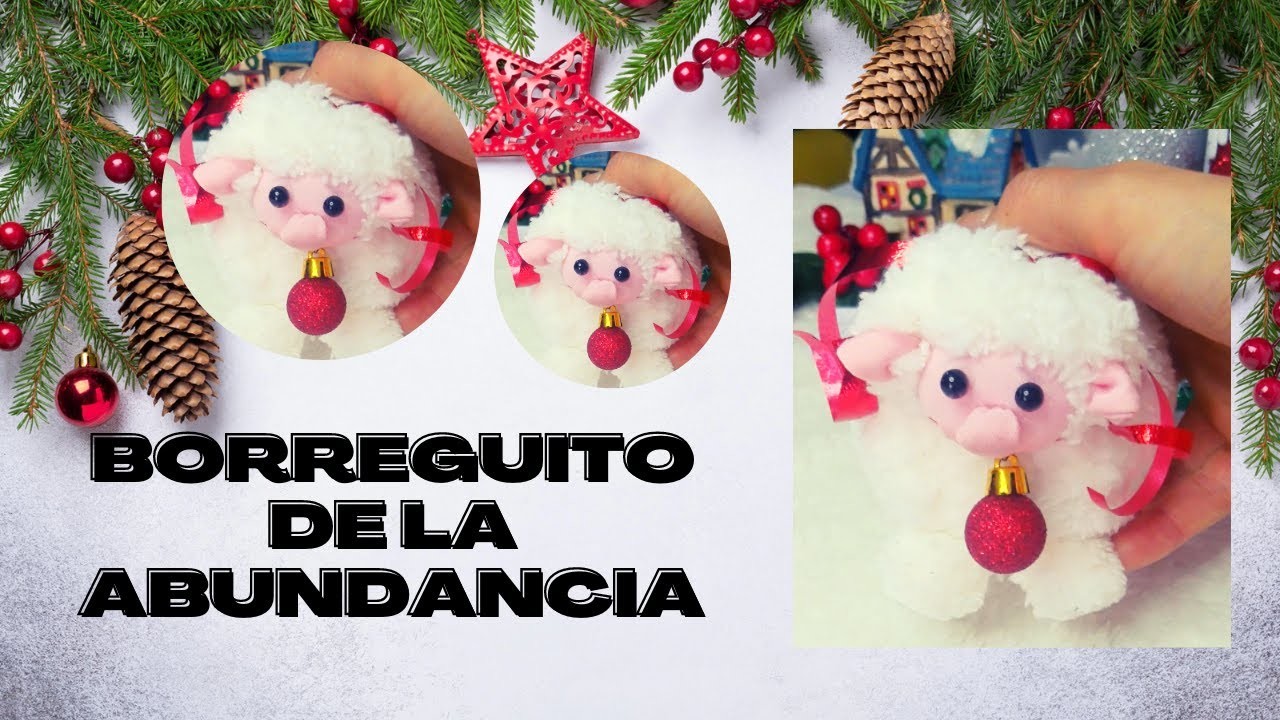 PRECIOSO BORREGUITO DE LA ABUNDANCIA????☃⛄.DIY navideño.Manualidades. Christmas. AÑO NUEVO