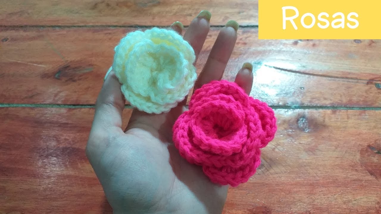 Rosas tejidas en Crochet MUY FÁCIL - Paso a Paso