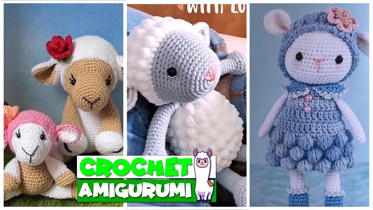 TikTok Crochet Amigurumi  L A M B  Compilation #20 | @blu_llama