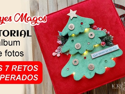 Tutorial: Álbum navideño "Reyes Magos" de Silvia Murillo. Kora Projects. Scrapbooking