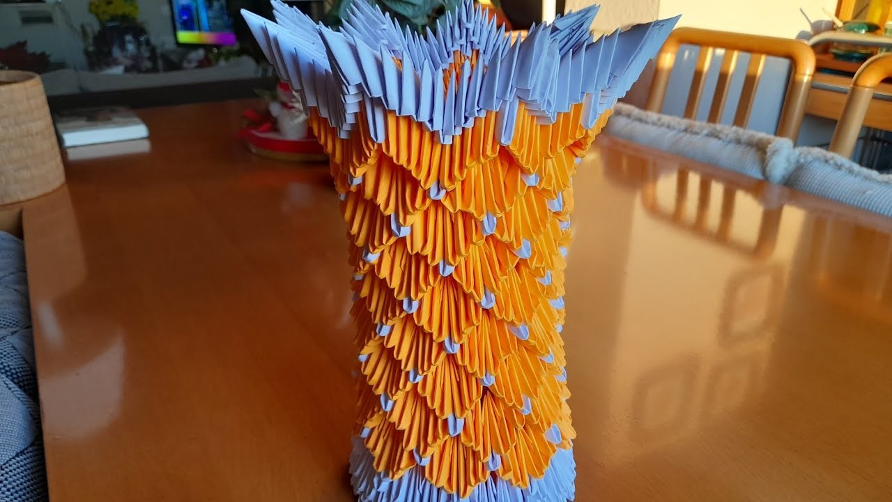 Tutorial Jarrón - Florero 1 en origami 3D