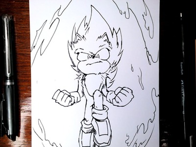 Cómo dibujar el Super Sonic PASO A PASO