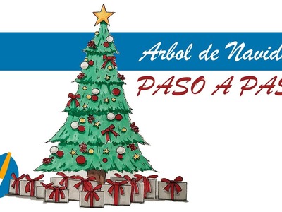 Cómo dibujar un árbol de navidad PASO A PASO ???? Dibujos de navidad FÁCILES ????