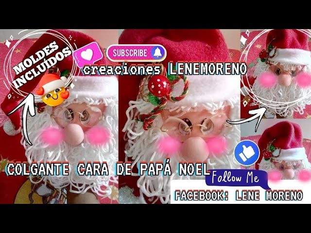 ????COLGANTE NAVIDEÑO CARA DE PAPÁ NOEL (Final navidad #2022 ) #manualidades  #manualidadesdenavidad ????