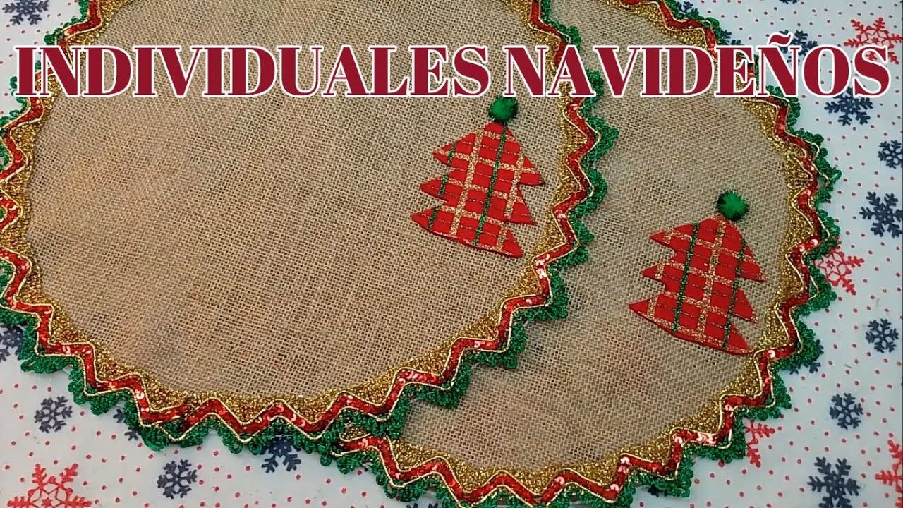 ❤️Como Hacer INDIVIDUALES NAVIDEÑOS en 10 minutos. how to make christmas placemats in 10 minutes