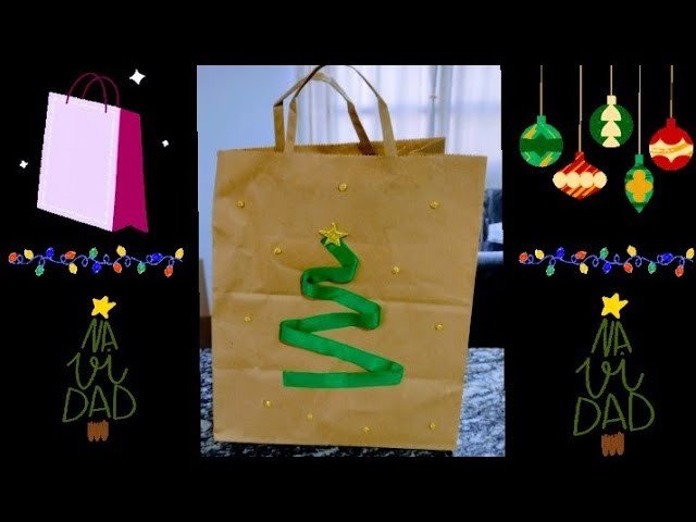 Decorar bolsa para regalar en Navidad