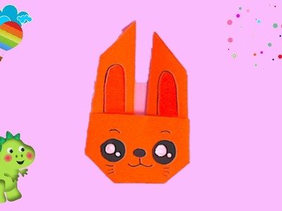 DIY  KAWAII Manualidades con papel. Ideas. Animales de Origami muy fácil conejo