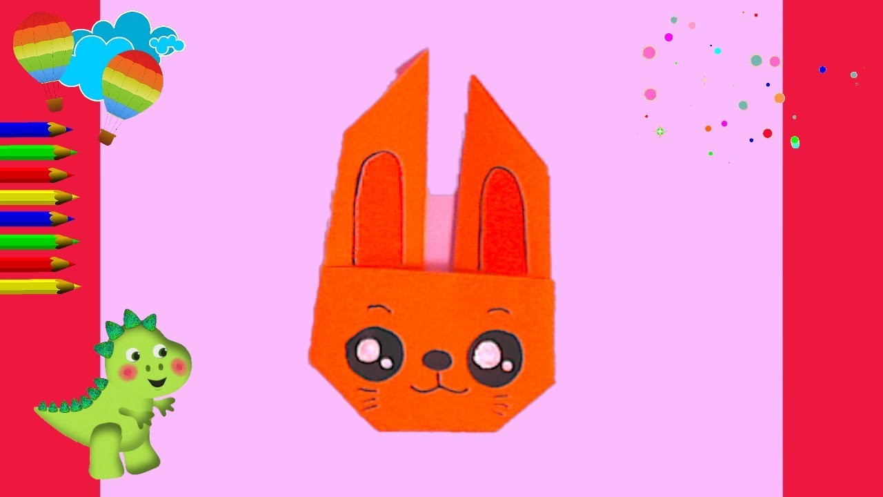 DIY  KAWAII Manualidades con papel. Ideas. Animales de Origami muy fácil conejo