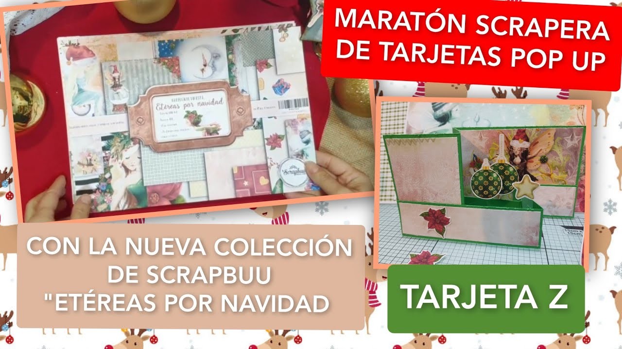 TARJETA POP UP EN Z ,MARATON CON LA COLECCIÓN ETÉREAS POR NAVIDAD