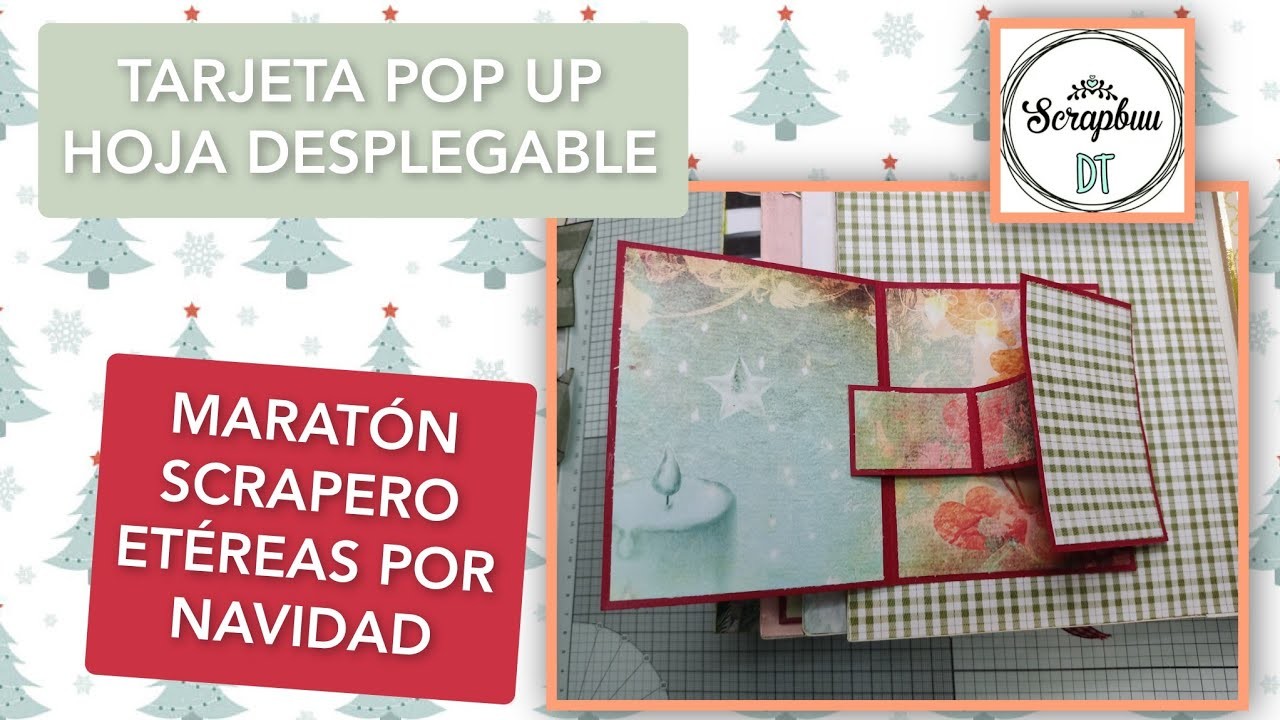 TARJETA POP UP ,HOJA DESPLEGABLE, ETÉREAS POR NAVIDAD