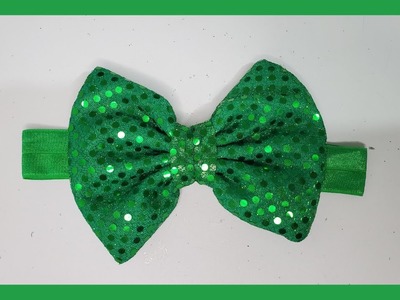 Diadema Navideña. Lazo o moño con brillo