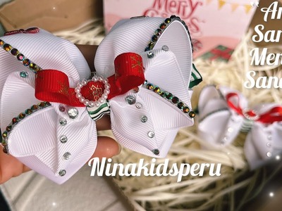 LAZO DULCE ???????? visitando a los ???????????????? |DIY Christmas bow with 4 cm ribbon