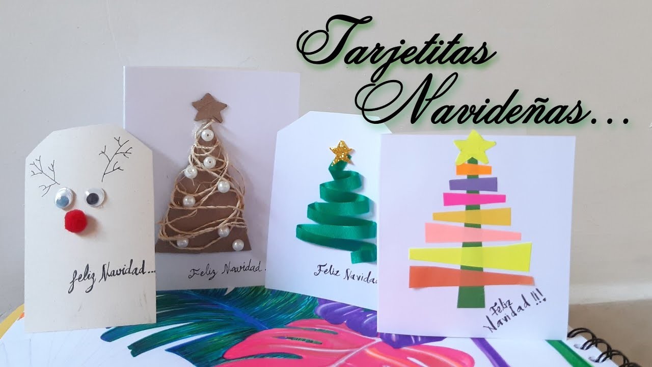 Cómo hacer tarjetas navideñas en casa muy fácil.