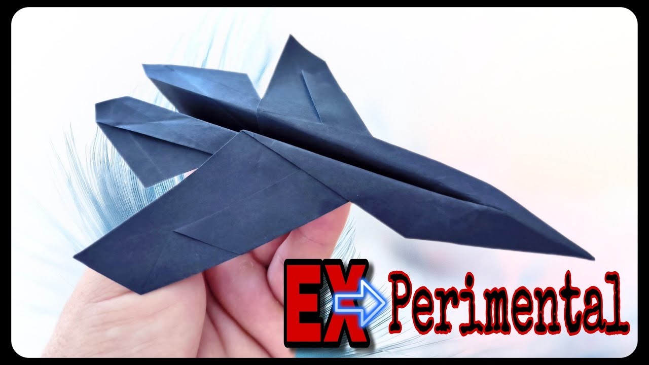 Como hacer un avión de papel caza de combate EXPERIMENTAL. Aviones de papel PELUSO