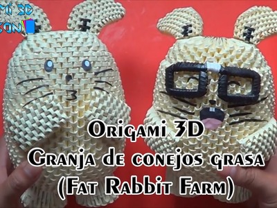 Origami 3D Granja de conejos grasa (Fat Rabbit Farm)