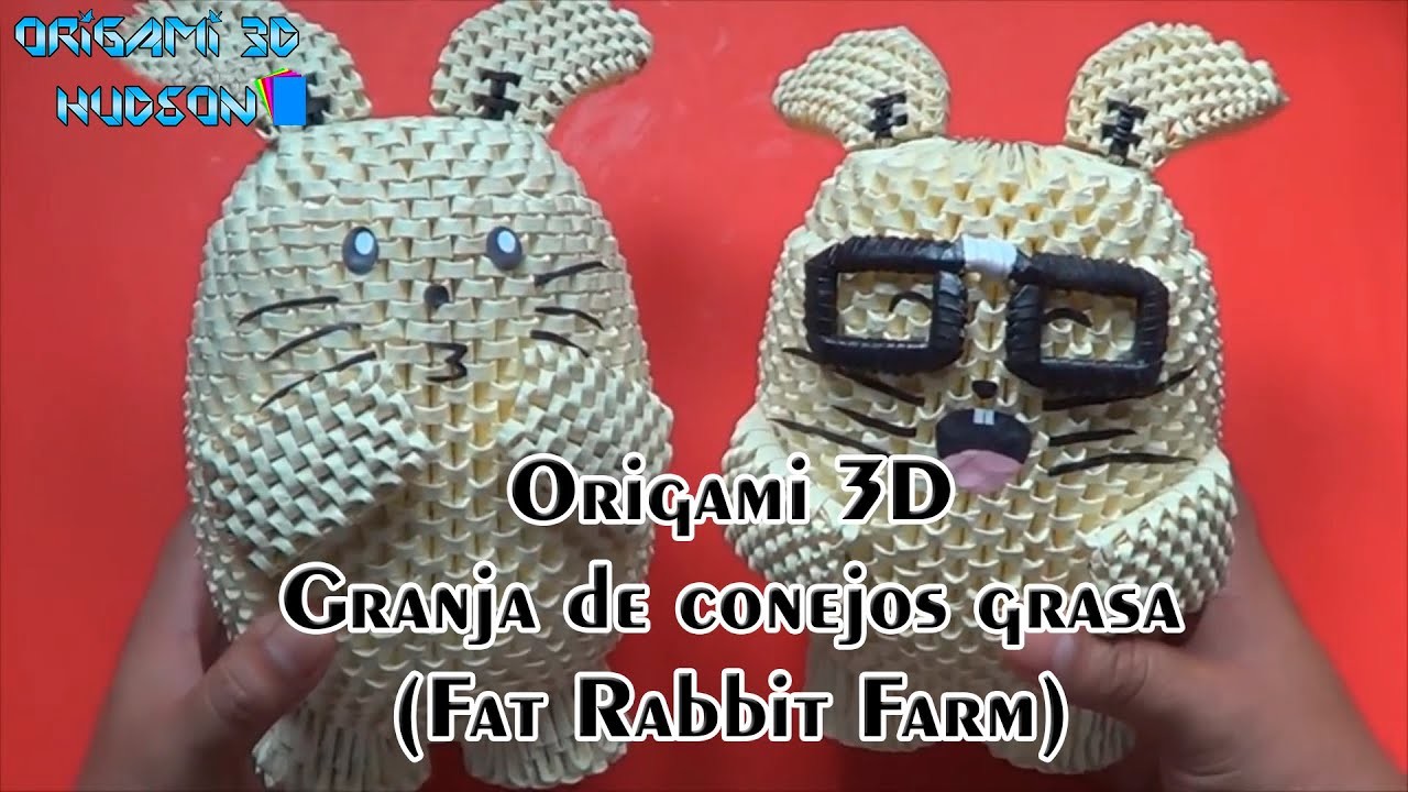 Origami 3D Granja de conejos grasa (Fat Rabbit Farm)