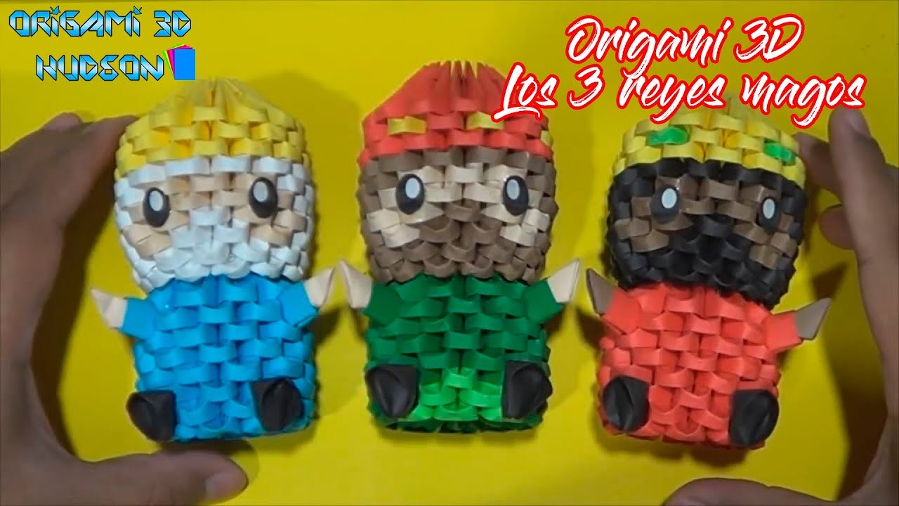 Origami 3D Los 3 Reyes Magos