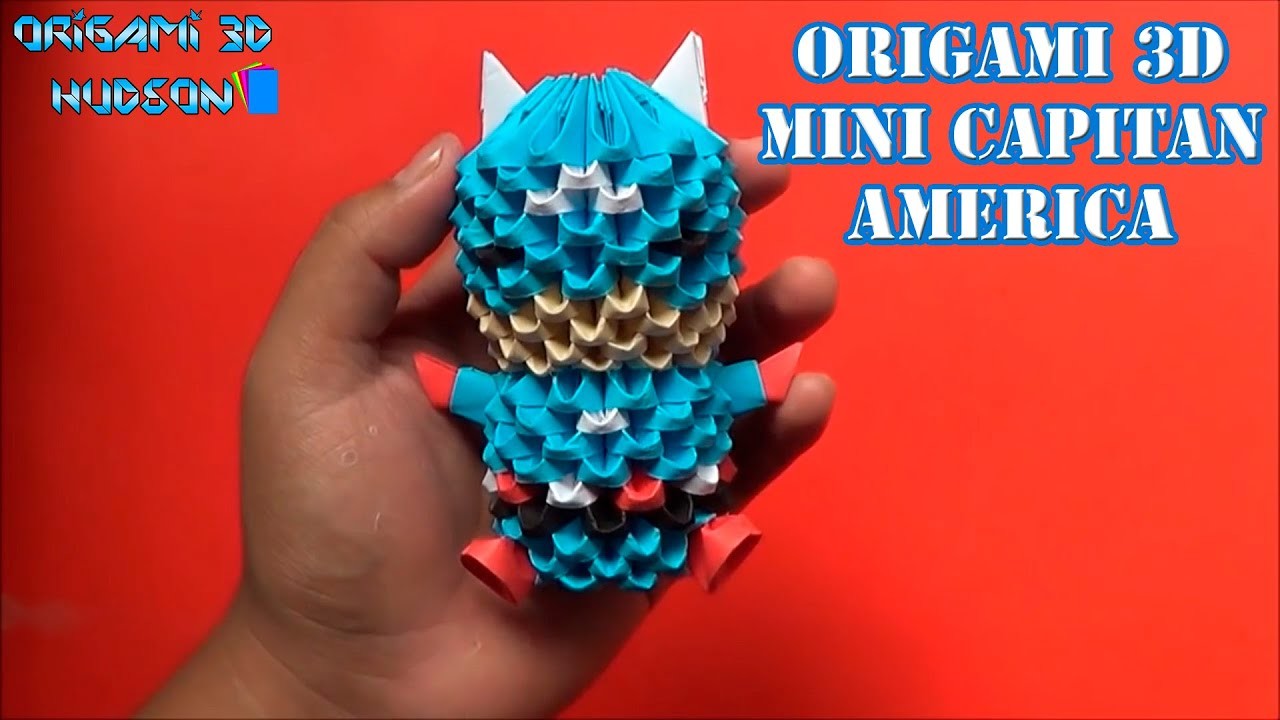Origami 3D Mini Capitan america