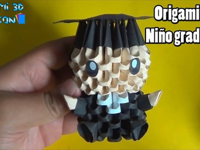 Origami 3D Niño graduado