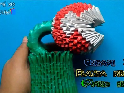 Origami 3D Planta piraña (Mario Bros)