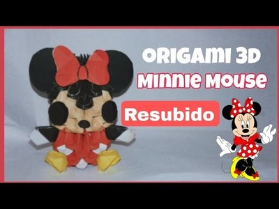 Como hacer a mini Minnie Mouse en origami 3D | Carol Sandoval
